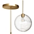 Sleek Glass Pendant Lighting 3D model small image 2