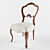 Elegant Victorian Afzelia Dining Chair 3D model small image 1