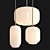 Sculptural Glass Pebble Pendant 3D model small image 2