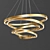 Contemporary Gold LED Pendant Lights 3D model small image 1