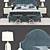 Elegant Lindsey Upholstered Bed 3D model small image 2