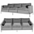 Modern Bauhaus Style Sofa 3D model small image 2