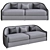 Elegant Christian Liaigre Sofa 3D model small image 1