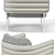 Outdoor Capsule Settee & Chair 3D model small image 2
