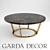 Garda Decor Magazine Table - Brown Marble & Gold 3D model small image 1