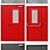 Fireguard: Multi-colored Metal Fire Doors 3D model small image 3