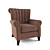 Elegant Channel Club Chair 3D model small image 1