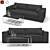 Elegant Viktor Sofa: French Seam, 3 Seat, Felt Upholstery 3D model small image 1