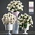 Pure Elegance: White Floral Collection 3D model small image 1