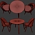 Elegant Modrest Gloria Dining Set 3D model small image 3