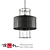 Sleek Black Ceiling Fixture (MODELLO-B) 3D model small image 1