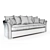 Celine Elegant Ivory Sofa 3D model small image 3