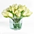 Elegant White Rose Bouquet 3D model small image 1