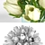 Elegant White Rose Bouquet 3D model small image 3