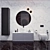 Sleek Bathroom Set with 4 Pieces 3D model small image 2