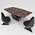 Futuristic Intrepid Table & Chair 3D model small image 3