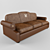 Modern Velvet Sofa 3D model small image 1