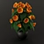 Vibrant Orange Abutilone: Height 0.4m 3D model small image 1