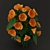 Vibrant Orange Abutilone: Height 0.4m 3D model small image 2