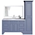 Organic Linen Bathroom Cabinet 3D model small image 1