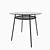 Title suggestion: Sleek Black Metal & Glass Table 3D model small image 1