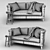 Vintage Green Sofa: Timeless Elegance in Your Living Room 3D model small image 2