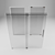 Enigma Glass Shower Partition (1700x2000mm) 3D model small image 1
