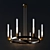 Modern Brass Rh Canelle Chandelier 3D model small image 1