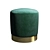 Osman Green Pouf: Stylish, Comfortable, and Made in Russia 3D model small image 1