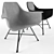 Modern Concrete Armchair: Lyon Beton Hauteville 3D model small image 1