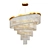 Opulent Gold Plated Crystal Chandelier 3D model small image 1