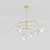 Elegant Metal Pendant Chandelier 3D model small image 1