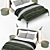 Elegant Velvet Bed Set 3D model small image 2