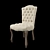 Elegant Clemence French Chair 3D model small image 1