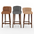  Stylish Bar Chairs with Various Backrests | 800mm Seat Height 3D model small image 1