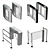 Sleek Quad Turnstile: Gotschlich Selection 3D model small image 1