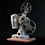 Vintage Keystone 8mm Cinema Projector 3D model small image 1