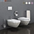 HATRIA ABITO Toilet & Bidet Set 3D model small image 1