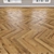 Oak Parquet: Linear, Chevron, Christmas Tree 3D model small image 2