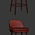 Sophisticated Counter Height Bar Stool 3D model small image 3