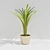 Golden Pot Decorated Plant 3D model small image 1