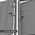 Modern Bergen Steel Door 3D model small image 3