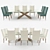 Verona Dining Set: Table + Chair 3D model small image 1