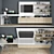 Modern TV Stand and Work Area 3D model small image 1