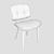 Elegant Nut Dining Chair 3D model small image 3