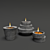 Modern Concrete Candlestick Set 3D model small image 1