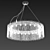 Elegant Steel Facet Chandelier 3D model small image 2