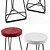 Sleek Small Chair Stool 3D model small image 2