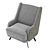 Modern Milan Armchair: Stylish and Comfortable 3D model small image 1