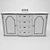 High Gloss Art Deco Credenza 3D model small image 3